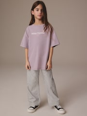 Lilac Purple Oversized Graphic Print T-Shirt (3-16yrs) - Image 2 of 8