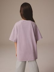 Lilac Purple Oversized Graphic Print T-Shirt (3-16yrs) - Image 3 of 8