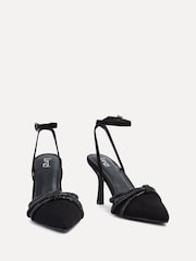 Linzi Black Deanna Court Heels With Diamante Knot Detail - Image 3 of 5