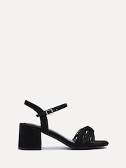 Linzi Black Susanna Block Heeled Sandals With Knotted Front Detail - Image 2 of 5