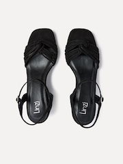 Linzi Black Susanna Block Heeled Sandals With Knotted Front Detail - Image 4 of 5