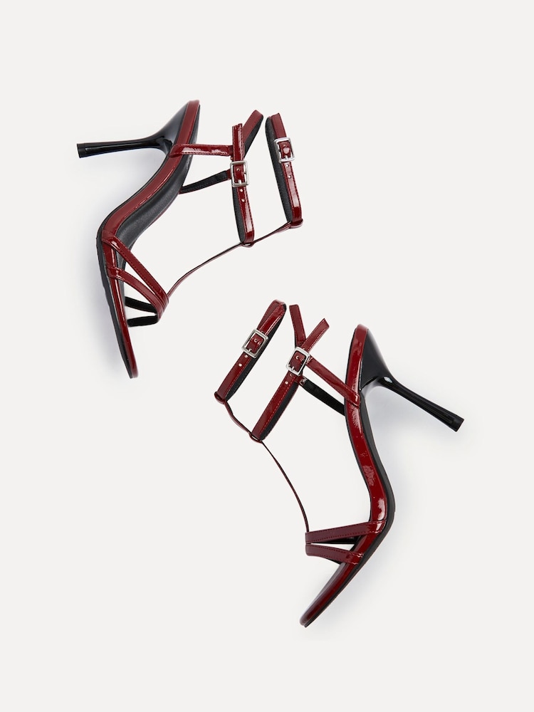 Rojo burdeos - Linzi Jada Strappy Stiletto Heeled Sandals - Imagen 5 de 5 Rojo burdeos - Linzi Jada Strappy Stiletto Heeled Sandals - Imagen 5 de 5