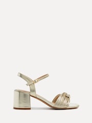 Linzi Gold Susanna Block Heeled Sandals With Knotted Front Detail - Image 2 of 5