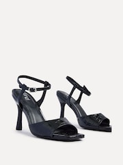 Linzi Black Laila Croc Effect Stiletto Heeled Sandals - Image 4 of 5