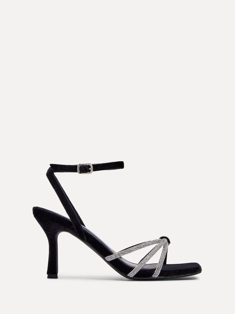 Linzi Polly Sandalen mit Stilettoabsatz und geknotetem Riemen mit Strass-Besatz - Bild 2 von 4