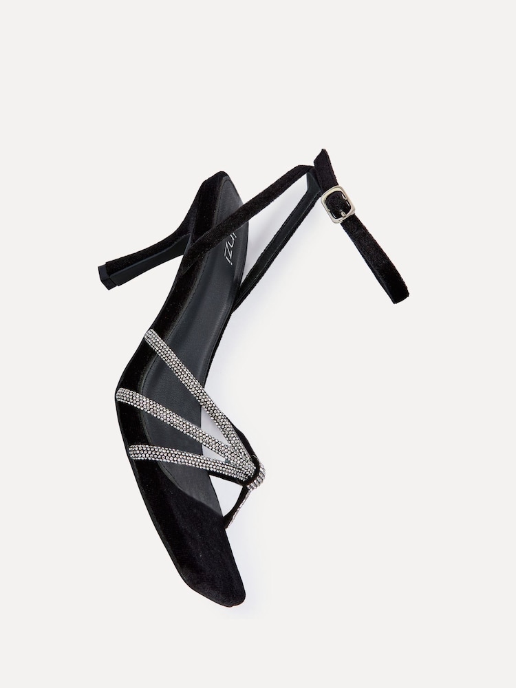Linzi Polly Sandalen mit Stilettoabsatz und geknotetem Riemen mit Strass-Besatz - Bild 4 von 4