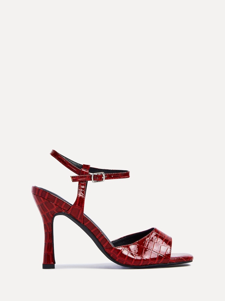 Burgunderrot - Linzi – Laila – Sandalen mit Stilettoabsatz und Kroko-Effekt - Bild 2 von 5 Burgunderrot - Linzi – Laila – Sandalen mit Stilettoabsatz und Kroko-Effekt - Bild 2 von 5