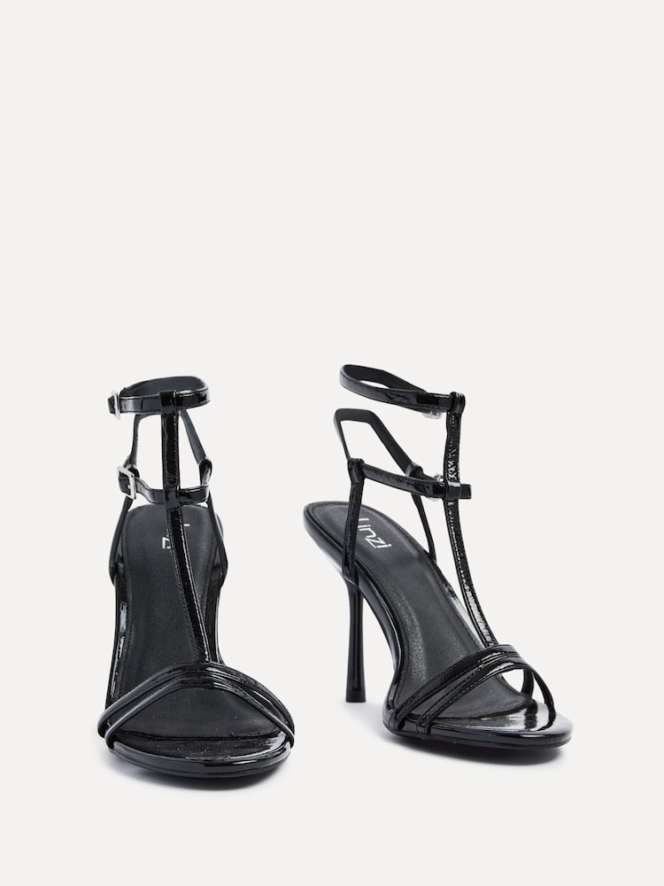 Linzi Black Jada Strappy Stiletto Heeled Sandals - Image 5 of 5