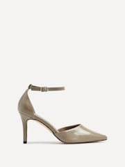 Linzi Nude Maci Stiletto Court Heels With Ankle Strap - Image 2 of 5