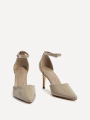 Linzi Nude Maci Stiletto Court Heels With Ankle Strap - Image 3 of 5