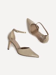 Linzi Nude Maci Stiletto Court Heels With Ankle Strap - Image 5 of 5