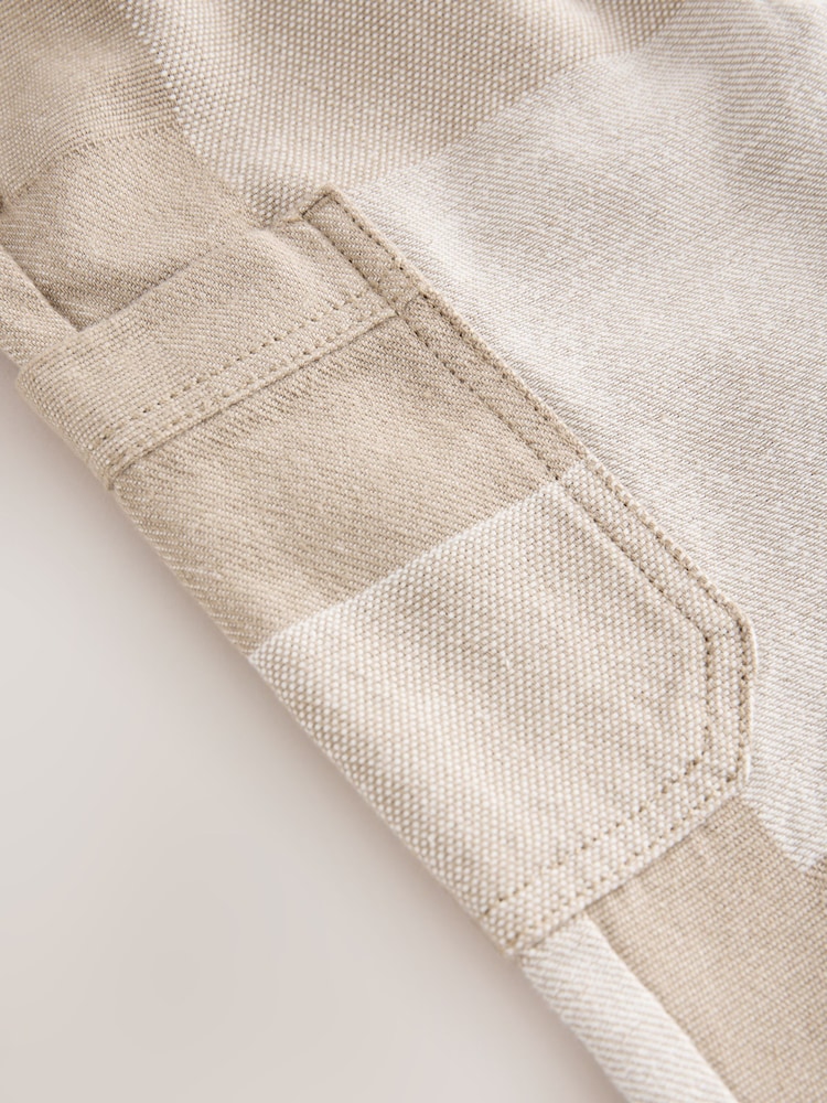 Stone Patchwork Wide Leg Pull On Cargo 100% Cotton Jeans (3mths-7yrs) - Image 8 of 8