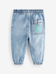Light Blue 100% Cotton Graffiti Print Jeans (3mths-7yrs) - Image 6 of 9