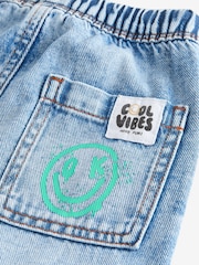 Light Blue 100% Cotton Graffiti Print Jeans (3mths-7yrs) - Image 8 of 9