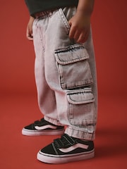 Grey Denim 100% Cotton Cargo Trouser Jeans (3mths-7yrs) - Image 1 of 4