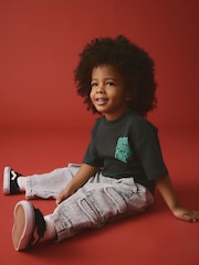 Grey Denim 100% Cotton Cargo Trouser Jeans (3mths-7yrs) - Image 4 of 4