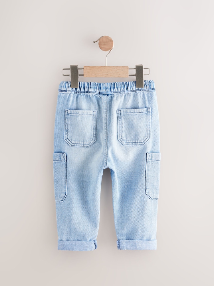 Light Blue Denim Cargo Jeans (3mths-7yrs) - Image 6 of 9