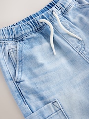 Light Blue Denim 100% Cotton Cargo Jeans (3mths-7yrs) - Image 8 of 9