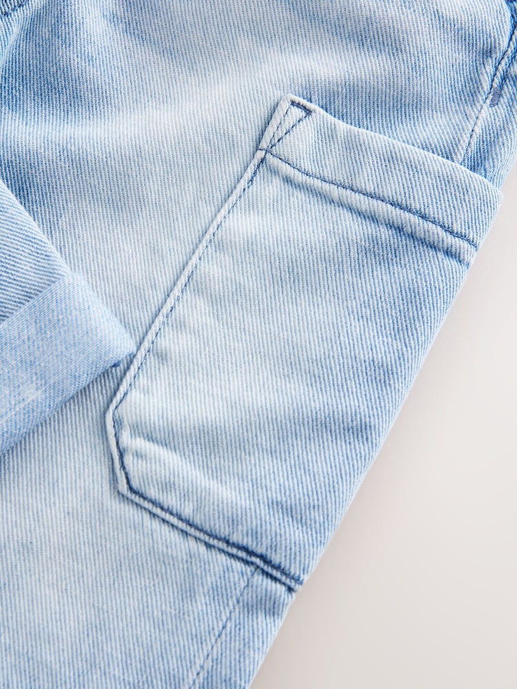 Light Blue Denim 100% Cotton Cargo Jeans (3mths-7yrs) - Image 9 of 9