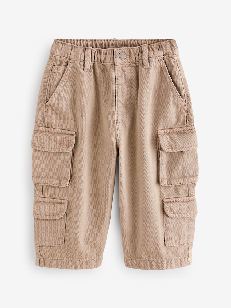 Lichtbruin - 100% Cotton Cargo Trouser Jeans (3mths-7yrs) - Image 5 of 8