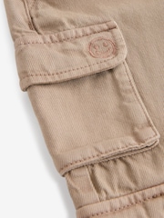 Tan Brown 100% Cotton Cargo Trouser Jeans (3mths-7yrs) - Image 7 of 8