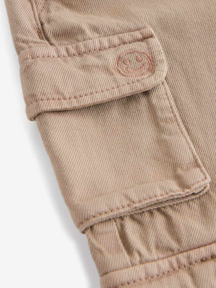 Lichtbruin - 100% Cotton Cargo Trouser Jeans (3mths-7yrs) - Image 7 of 8