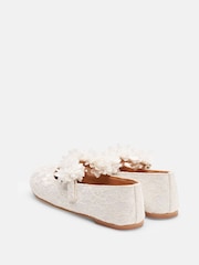 Angel & Rocket Ivory Natural Mary Jane Lace Shoes - Image 3 of 4