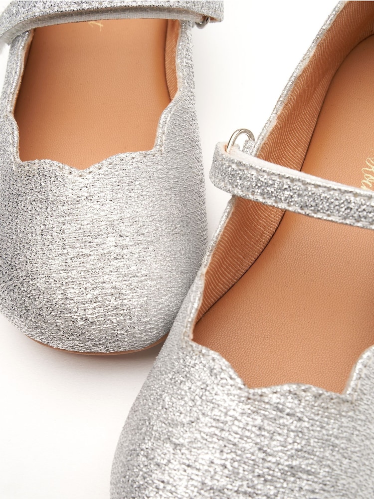Angel & Rocket Silver Mary Jane Lace Shoes - Image 4 of 4