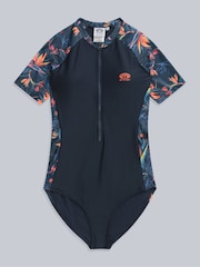 Animal Blue/Orange Womens Isla Printed Surfsuit - Image 5 of 9