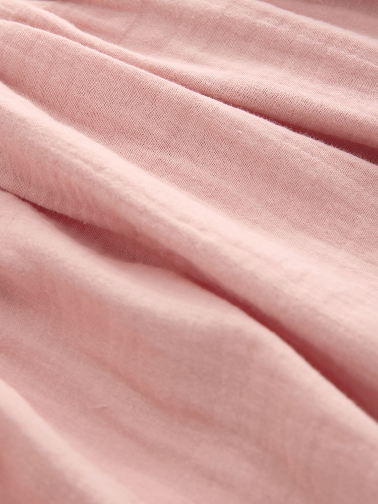 Pink 100% Cotton Puff Sleeve Peplum T-Shirt (3-16yrs) - Image 7 of 7