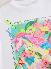 White Sequin Unicorn Oversized T-Shirt and Leggings Set (3-16yrs) - Image 8 of 8
