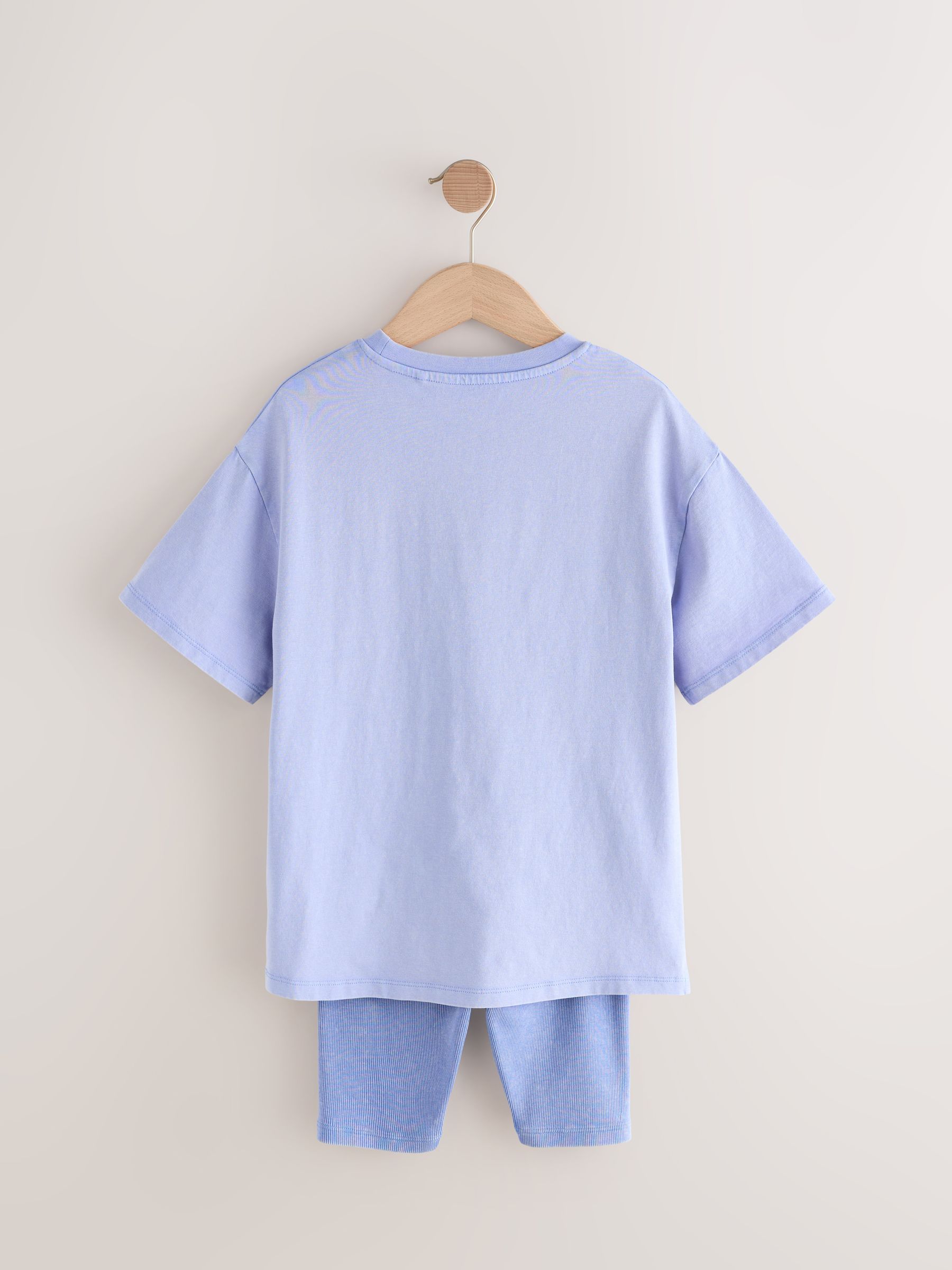 Buy Lilac Purple Oversized T-Shirt And Cycle Shorts Top