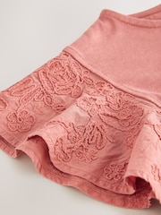 Rust Brown Cornelli Frill Sleeve 100% Cotton T-Shirt (3-16yrs) - Image 6 of 7