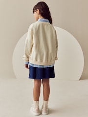Blue/Ecru Oversized Sweatshirt and Pleated Skort Set (3-16yrs) - Image 3 of 7