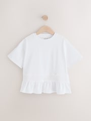 Ecru Lace Frill Hem T-Shirt (3-16yrs) - Image 4 of 7