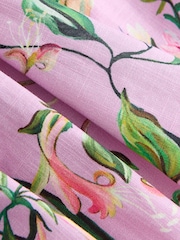 Lilac Purple Floral Print Skirt 100% Cotton Dress (3-12yrs) - Image 6 of 7