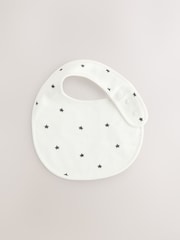 Noir/Blanc - Lot de 3 bavoirs bébé réguliers 100% coton - Image 3 de 6