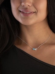 Beaverbrooks Sterling Silver Cubic Zirconia Opal Necklace - Image 4 of 4