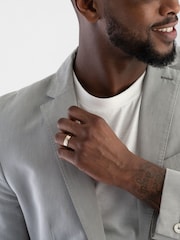 Beaverbrooks Mens 9ct Yellow and White Gold Wedding Ring - Image 5 of 5