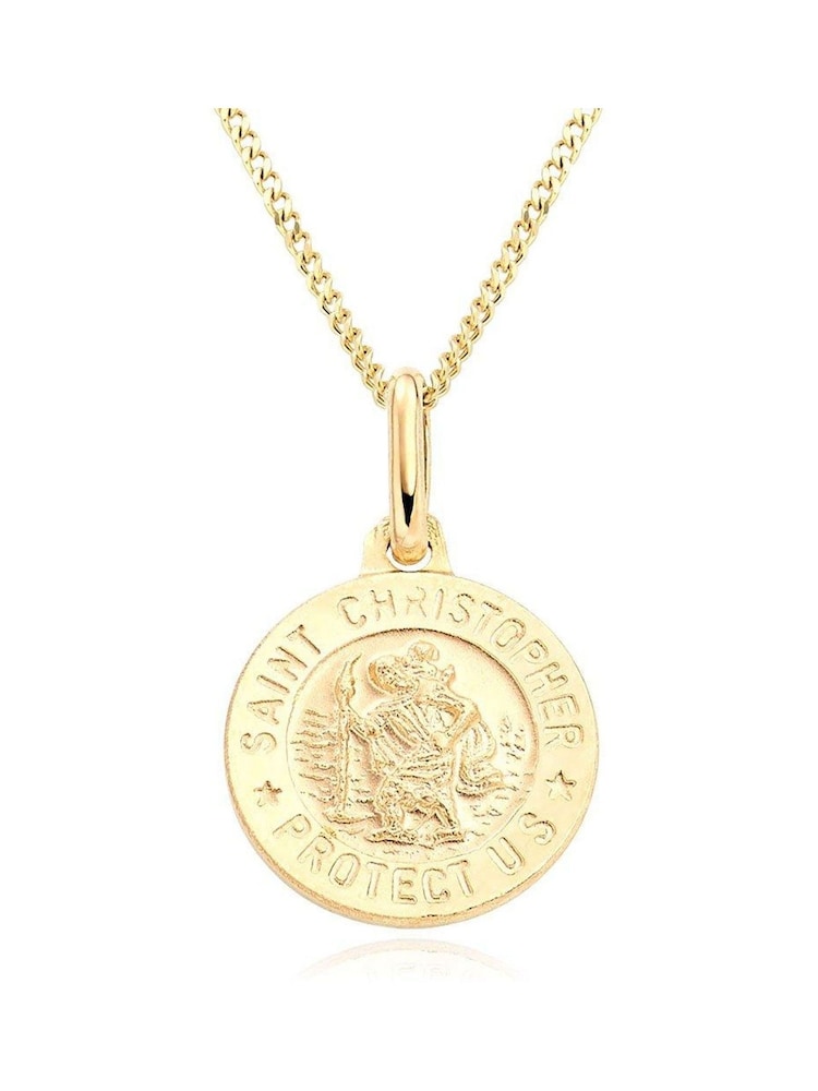 Beaverbrooks Childrens Mini B 9ct Yellow Gold St Christopher Pendant - Image 1 of 3