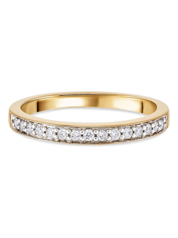 Beaverbrooks 9ct Yellow Gold Diamond Wedding Ring - Image 2 of 5 Beaverbrooks 9ct Yellow Gold Diamond Wedding Ring - Image 2 of 5