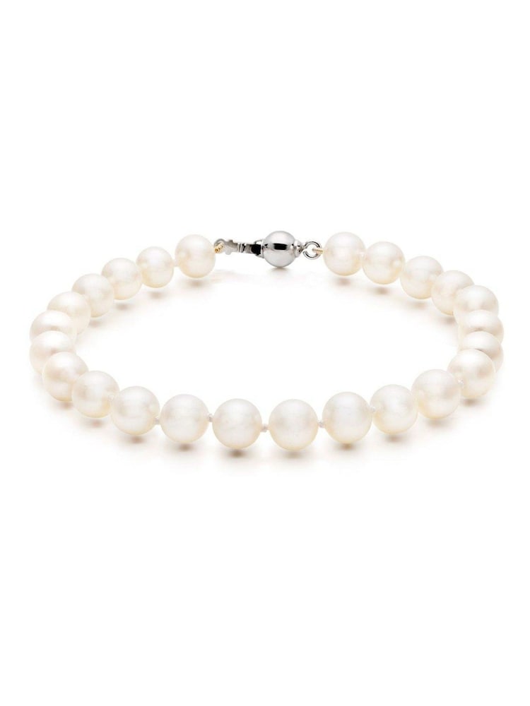 Beaverbrooks 9ct Gold Freshwater Cultured Pearl White Bracelet - Image 1 of 3