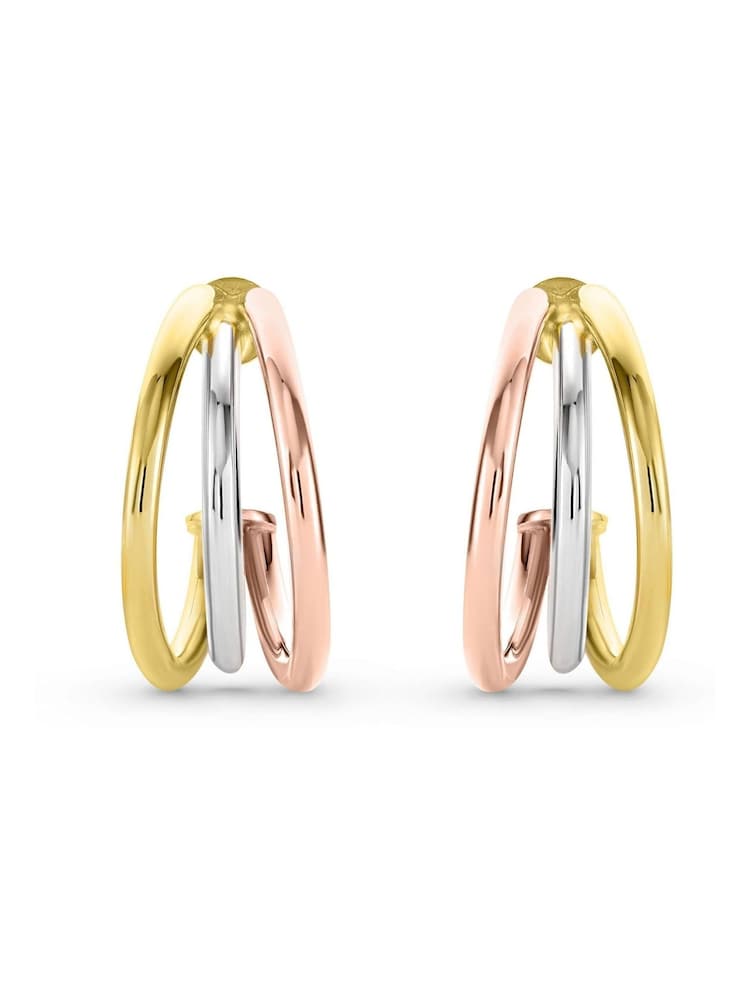 Beaverbrooks 9ct Yellow Gold Hoop Earrings - Image 1 of 4