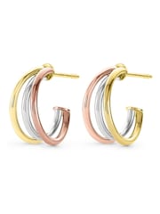 Beaverbrooks 9ct Yellow Gold Hoop Earrings - Image 2 of 4