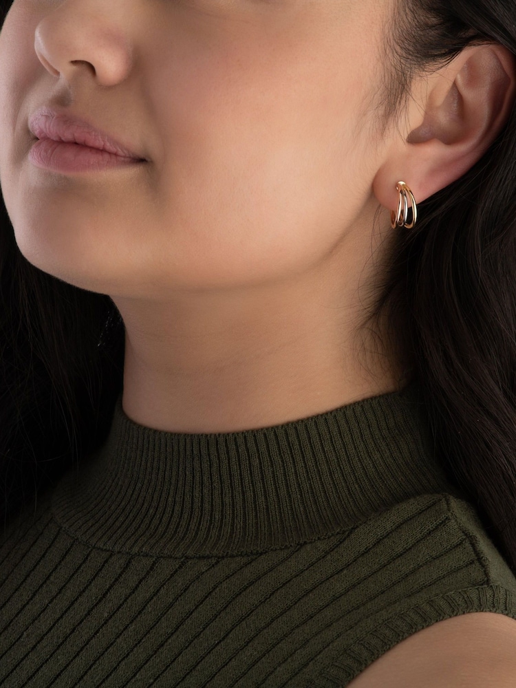 Beaverbrooks 9ct Yellow Gold Hoop Earrings - Image 4 of 4