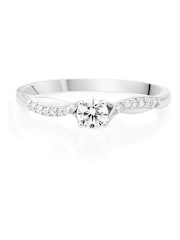 Beaverbrooks 9ct White Gold Solitaire Ring - Image 2 of 3