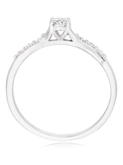 Beaverbrooks 9ct White Gold Solitaire Ring - Image 3 of 3