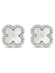 Beaverbrooks Mother of Pearl Clover Earrings - Image 1 of 5