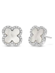 Beaverbrooks Mother of Pearl Clover Earrings - Image 2 of 5
