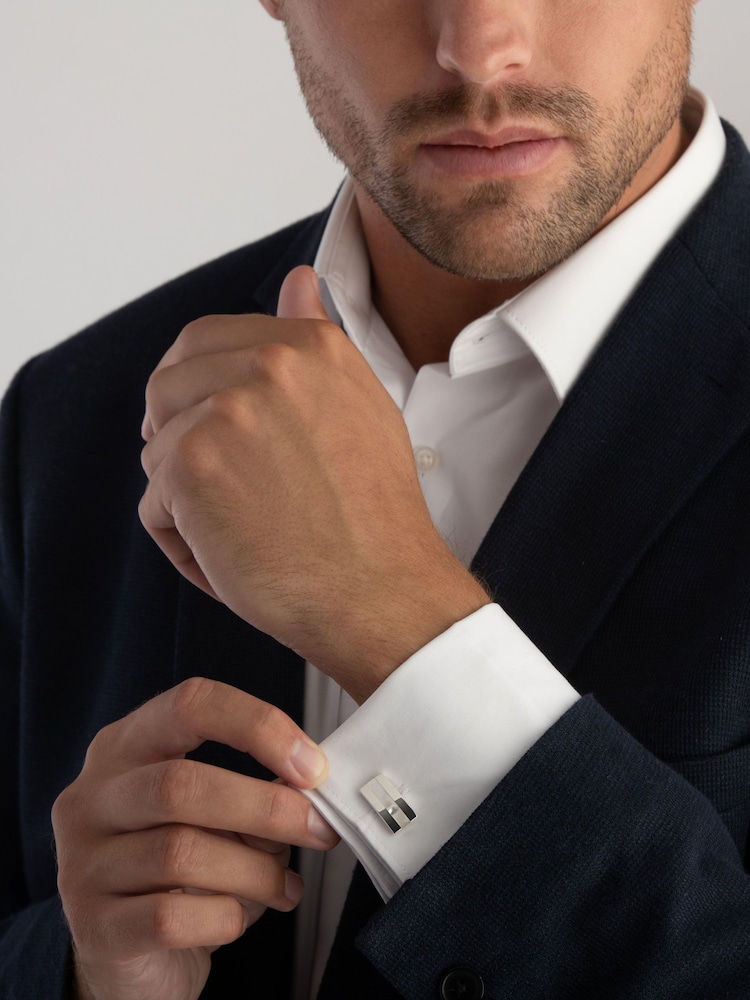 Beaverbrooks Sterling Silver and Mother of Pearl Cufflinks - Image 1 of 3